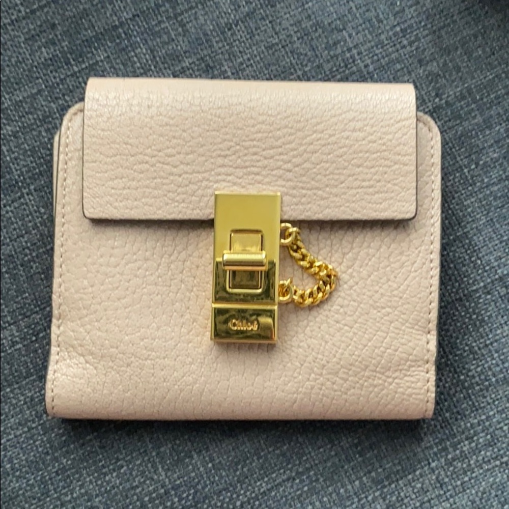 Chloé cement pink Drew Compact wallet
